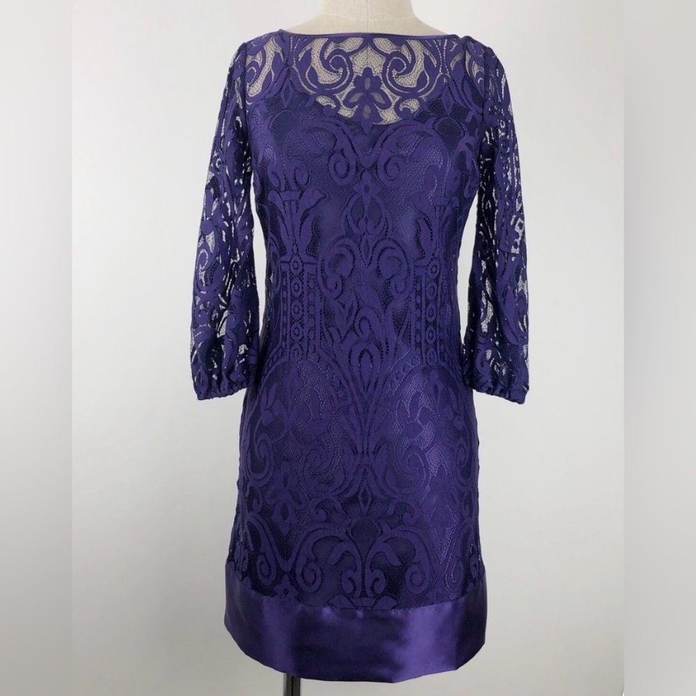 Laundry By Shelli Segal Deep Purple Lace dress